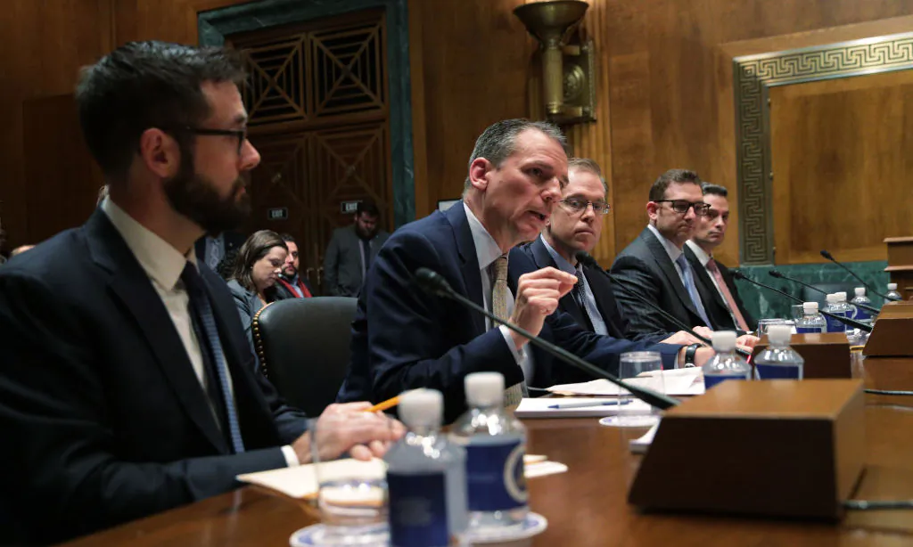 Alastair Mactaggart (C), board chair of Californians for Consumer Privacy, testifies during a hearing before the Senate Judiciary Committee on Capitol Hill in Washington, on March 12, 2019. (Alex Wong/Getty Images)