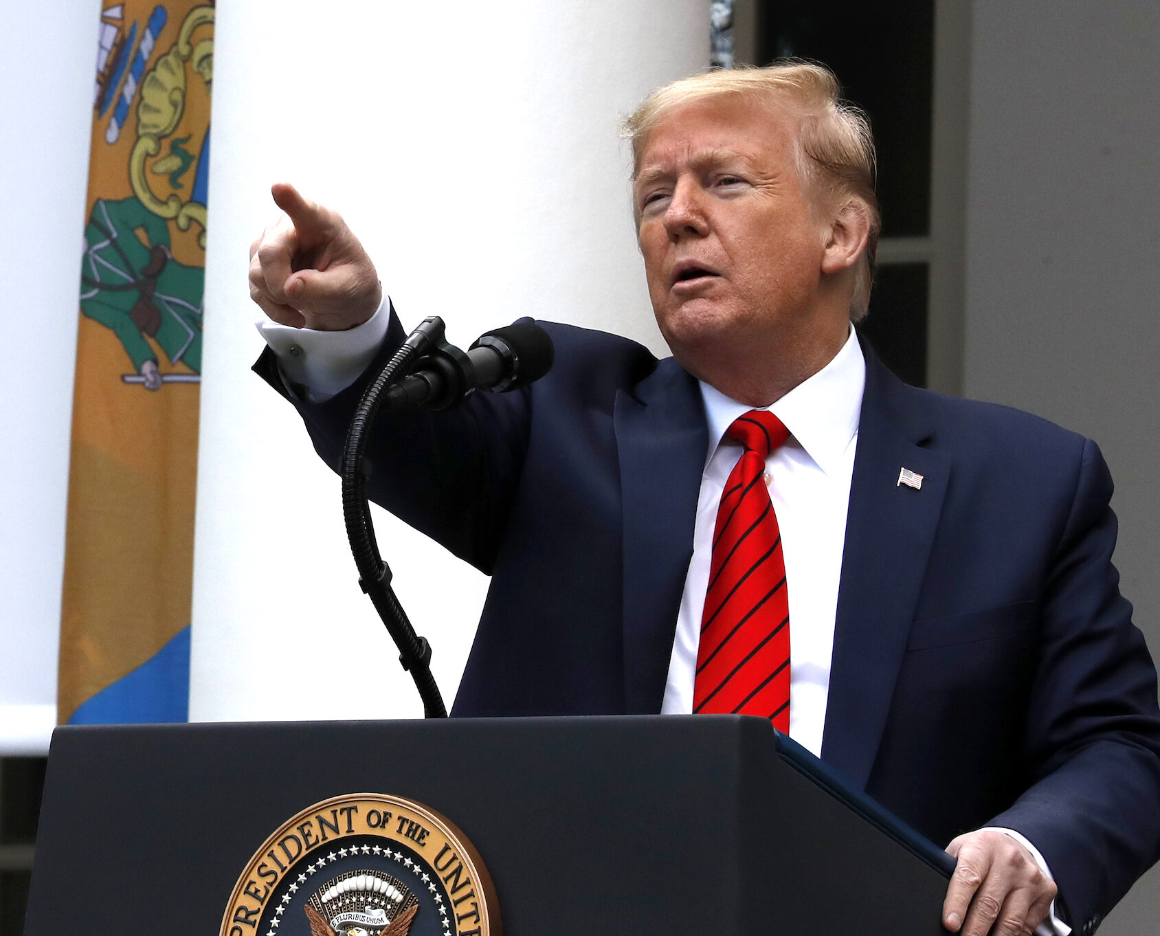 President Donald Trump speaks
