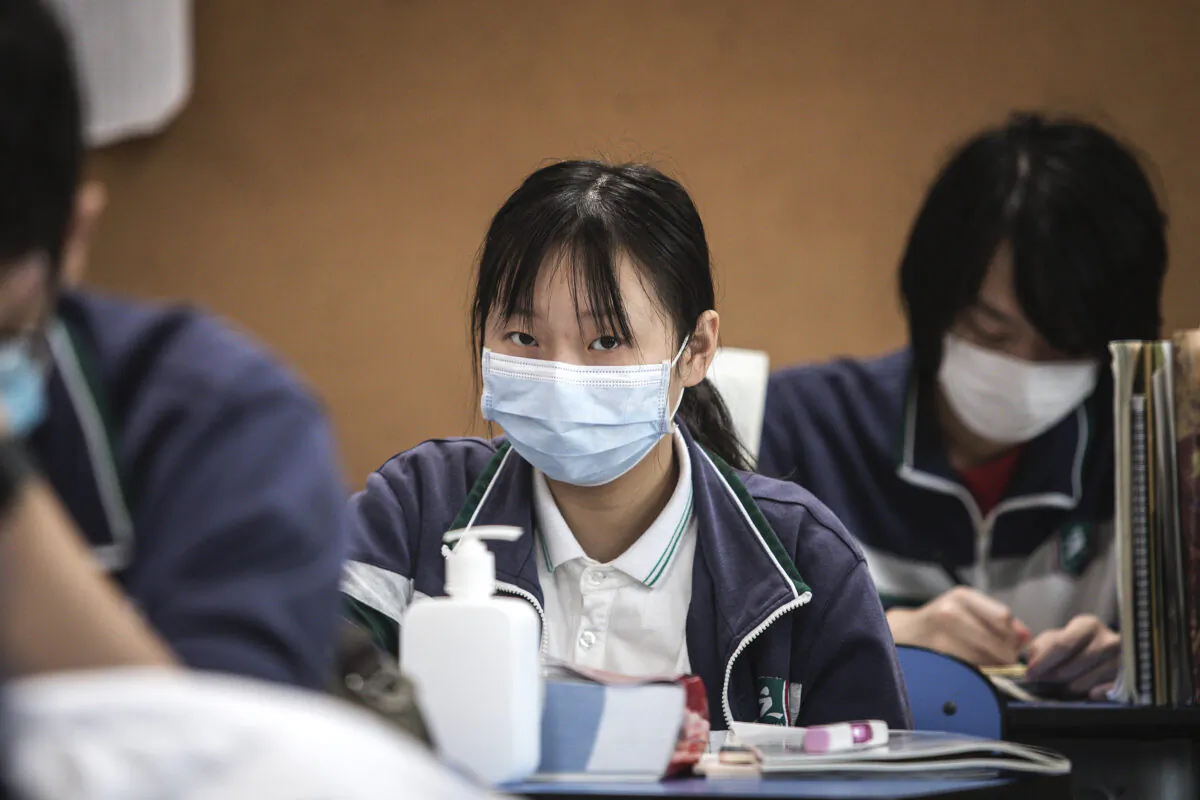 Senior students study in a classroom No. 6 Middle School in Wuhan, Hubei Province, China, on May 6, 2020. (Getty Images)