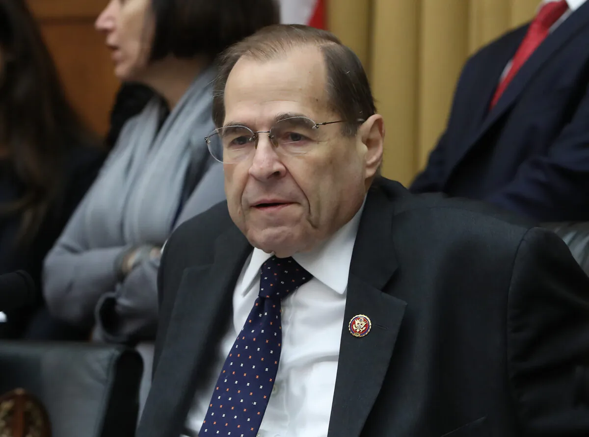House Judiciary Chairman Jerrold Nadler speaks during a committee hearing where Attorney General William Barr declined to appear, in Washington on May 2, 2019. (Mark Wilson/Getty Images)