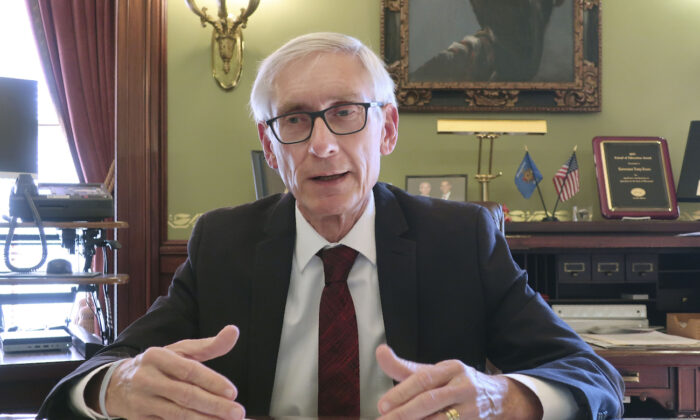 Wisconsin Gov. Tony Evers speaks during an interview in his Statehouse office in Madison, Wis., on Dec. 4, 2019. (Scott Bauer/AP Photo)