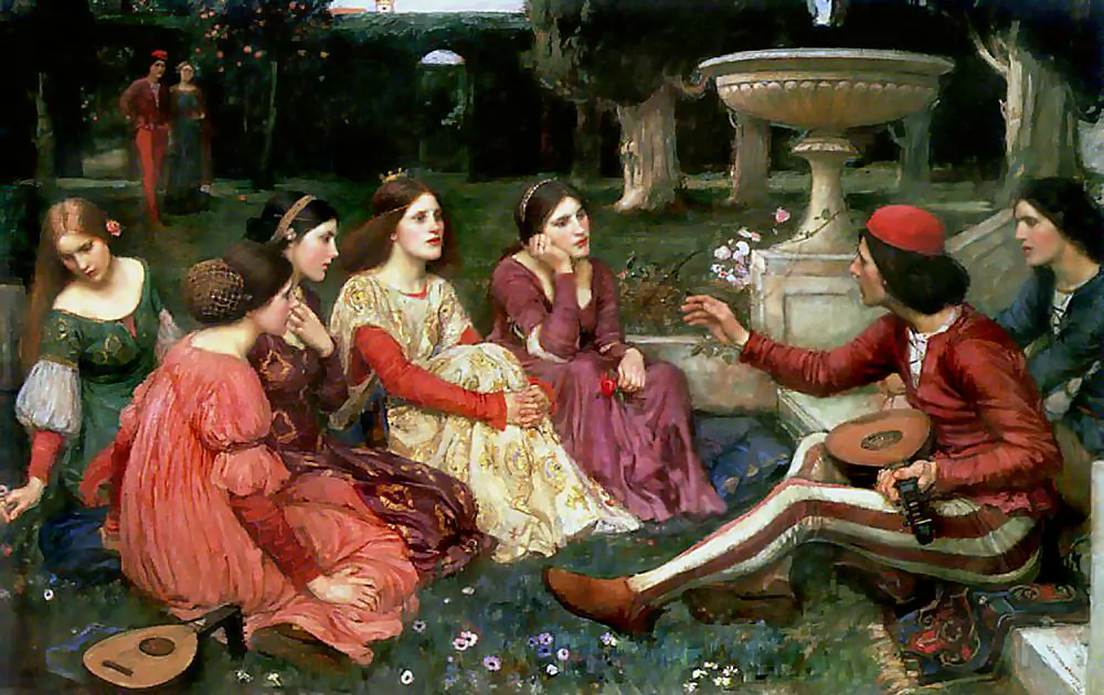 ‘A Tale from ‘The Decameron,’” 1916, by John William Waterhouse. Lady Lever Art Gallery, National Museums, Liverpool. (Public Domain)