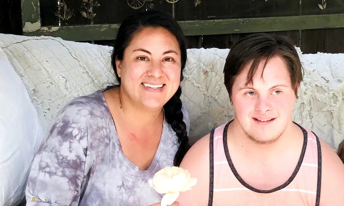 Lynda Baker has become teacher as well as parent to her son, Bradly, who has Down syndrome, since schools shut down in March to stop the spread of COVID-19. (Courtesy of Lynda Baker)
