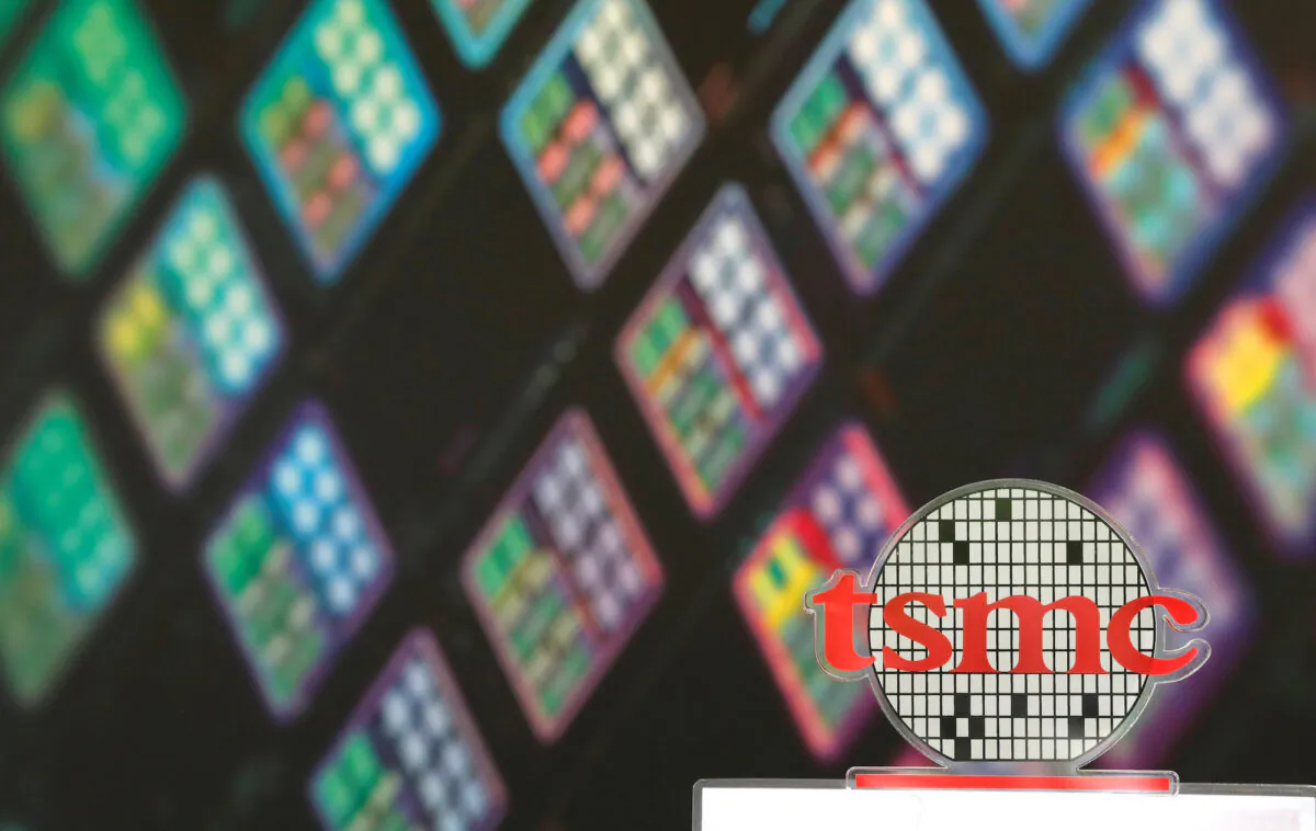 A logo of Taiwan Semiconductor Manufacturing Co. (TSMC) is seen at its headquarters in Hsinchu, Taiwan, on Aug. 31, 2018. (Tyrone Siu/Reuters/File Photo)