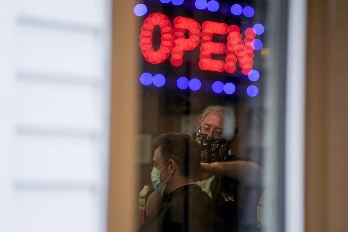 Rich's Barber Shop in Waukesha, Wis. on May 14, 2020. (AP Photo/Morry Gash)
