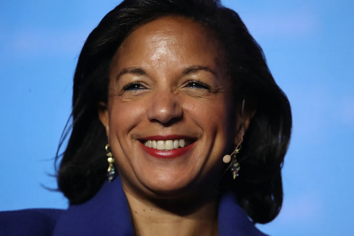 Former National Security Advisor Susan Rice speaks at the J Street 2018 National Conference in Washington on April 16, 2018. (Win McNamee/Getty Images)