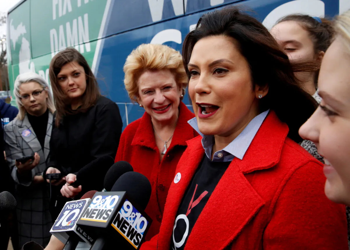 Michigan Gov. Gretchen Whitmer at a polling station in East Lansing, Michigan, on Nov. 6, 2018. (Jeff Kowalsky/Reuters)
