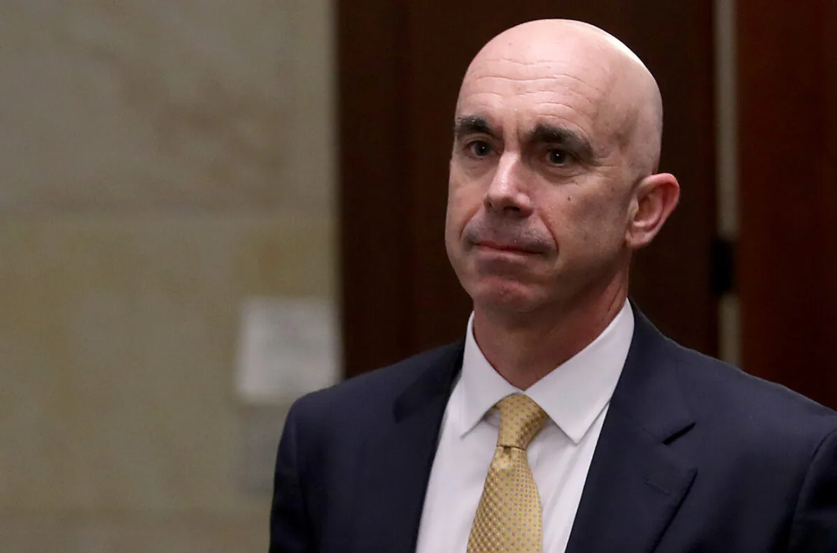 U.S. State Department Inspector General Steve Linick departs the U.S. Capitol in Washington on Oct. 2, 2019. (Win McNamee/Getty Images)