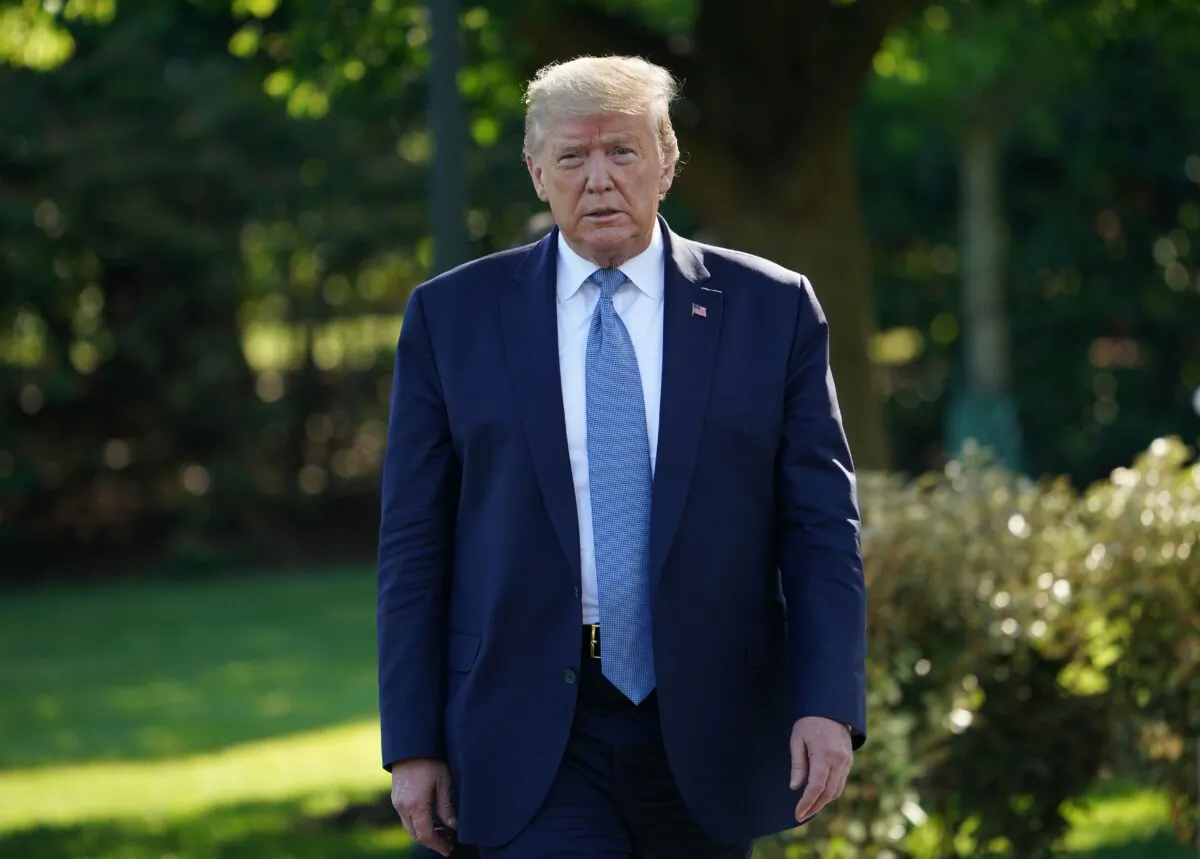 President Donald Trump makes his way to board Marine One before departing from the South Lawn of the White House in Washington on May 15, 2020. (Mandel Ngan/AFP via Getty Images)
