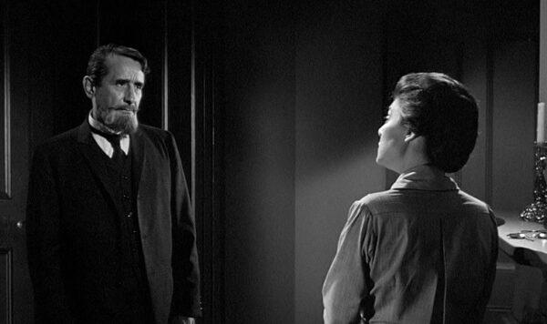 Victor Jory and Ann Bancroft in Miracle Worker