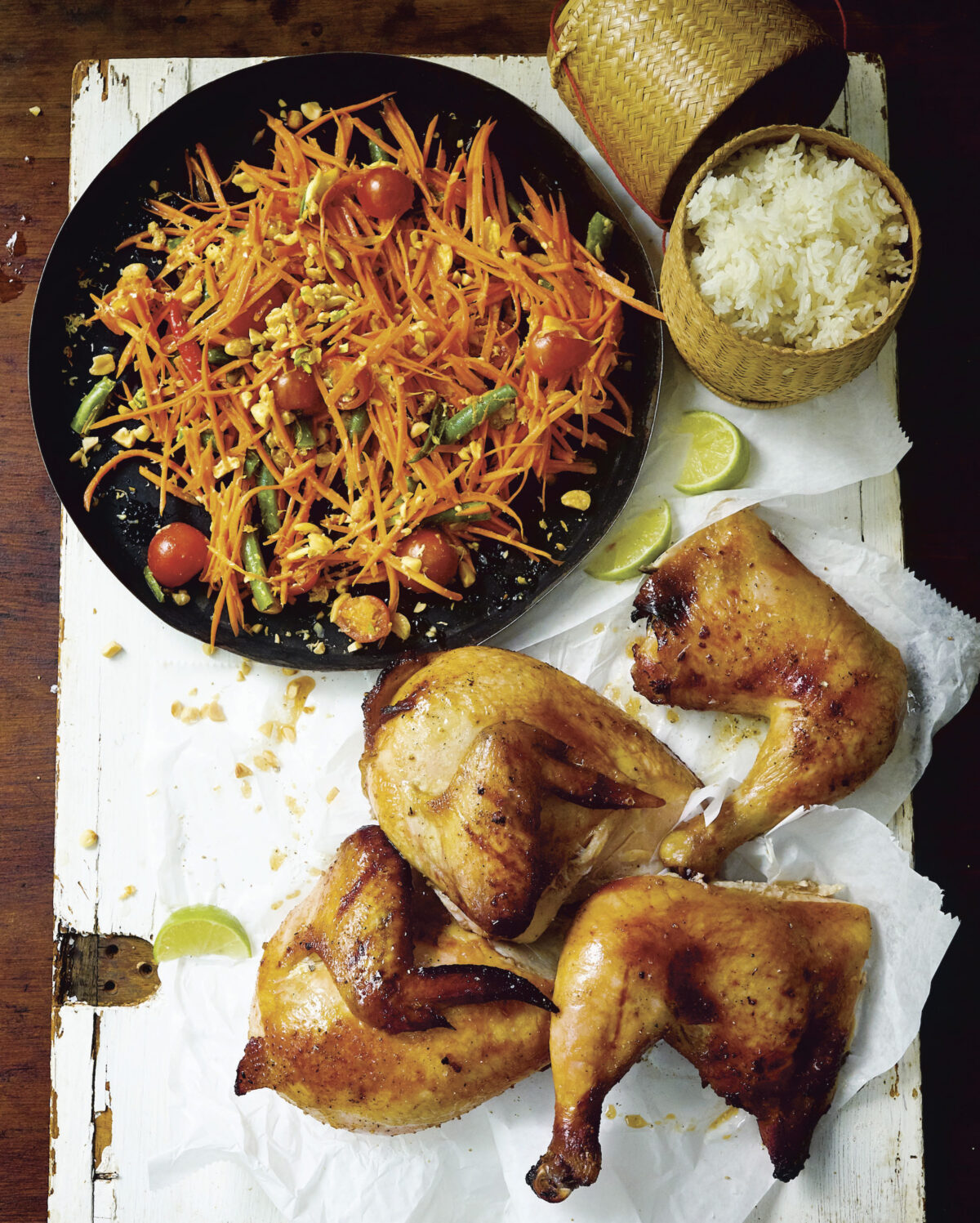 Grilled Chicken and Spicy Carrot Salad