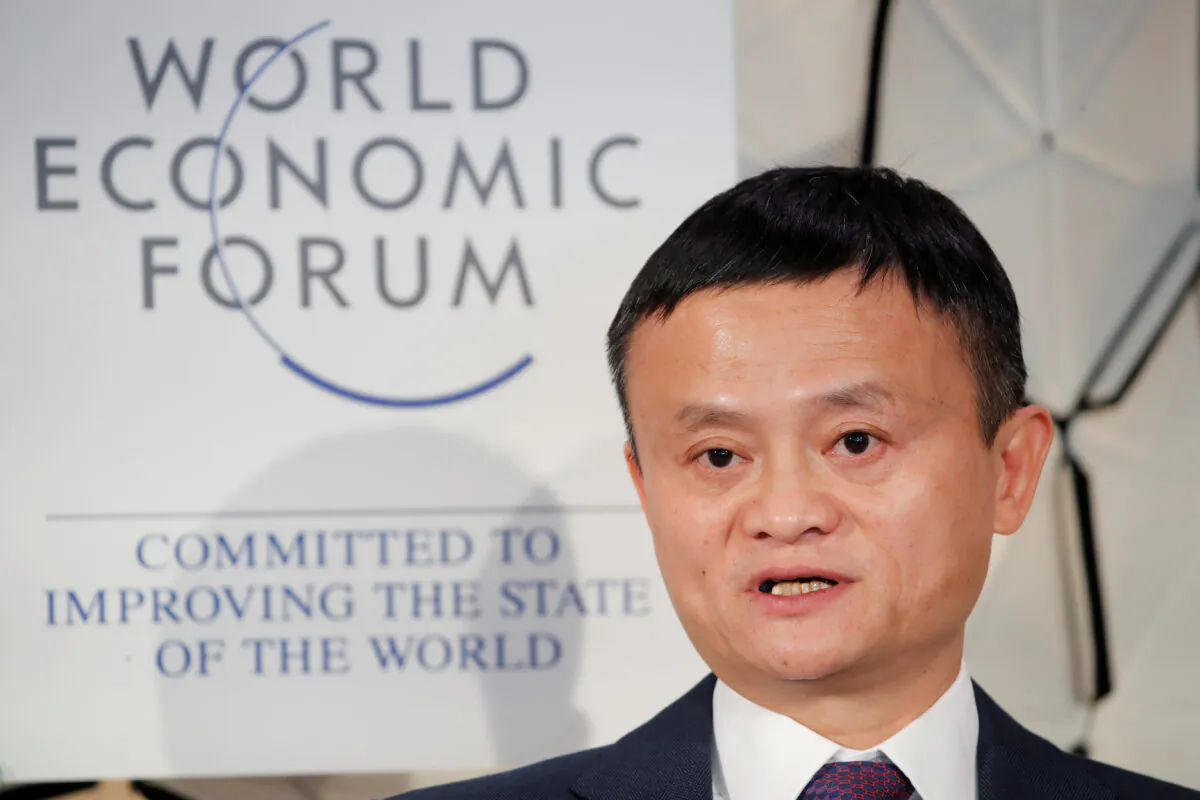 Jack Ma, chairman of Alibaba Group attends the World Economic Forum (WEF) annual meeting in Davos, Switzerland, on Jan. 23, 2019. (Arnd Wiegmann/Reuters)