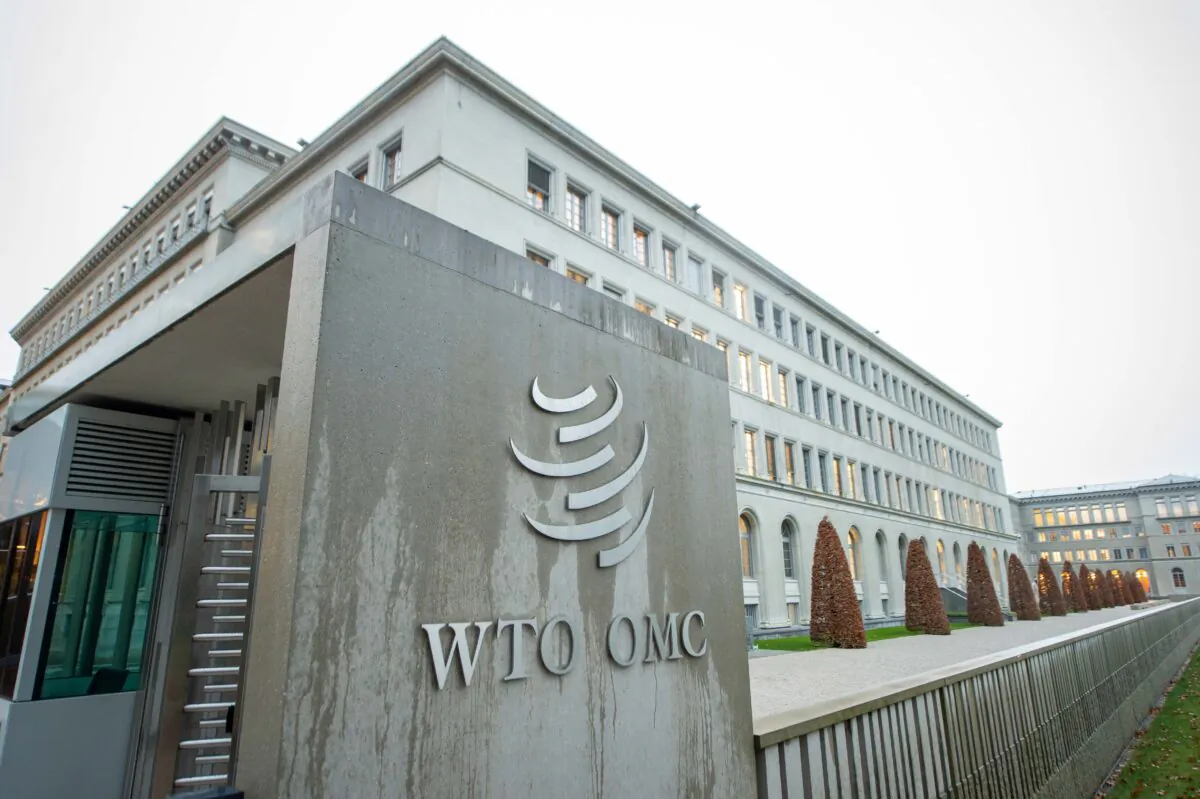The headquarters of the World Trade Organization (WTO) is seen in Geneva, Switzerland, on Dec. 11, 2019. (Robert Hradil/Getty Images)