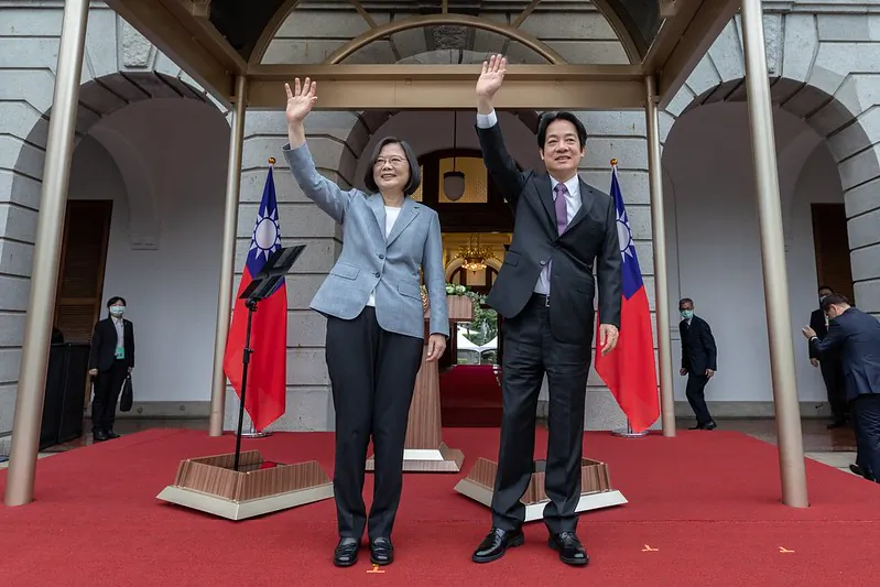 Taiwan President Tsai Ing-wen and Vice President William Lai attend inaugural celebrations at the Taipei Guest House on May 20, 2020. (Taiwan Presidential Office)