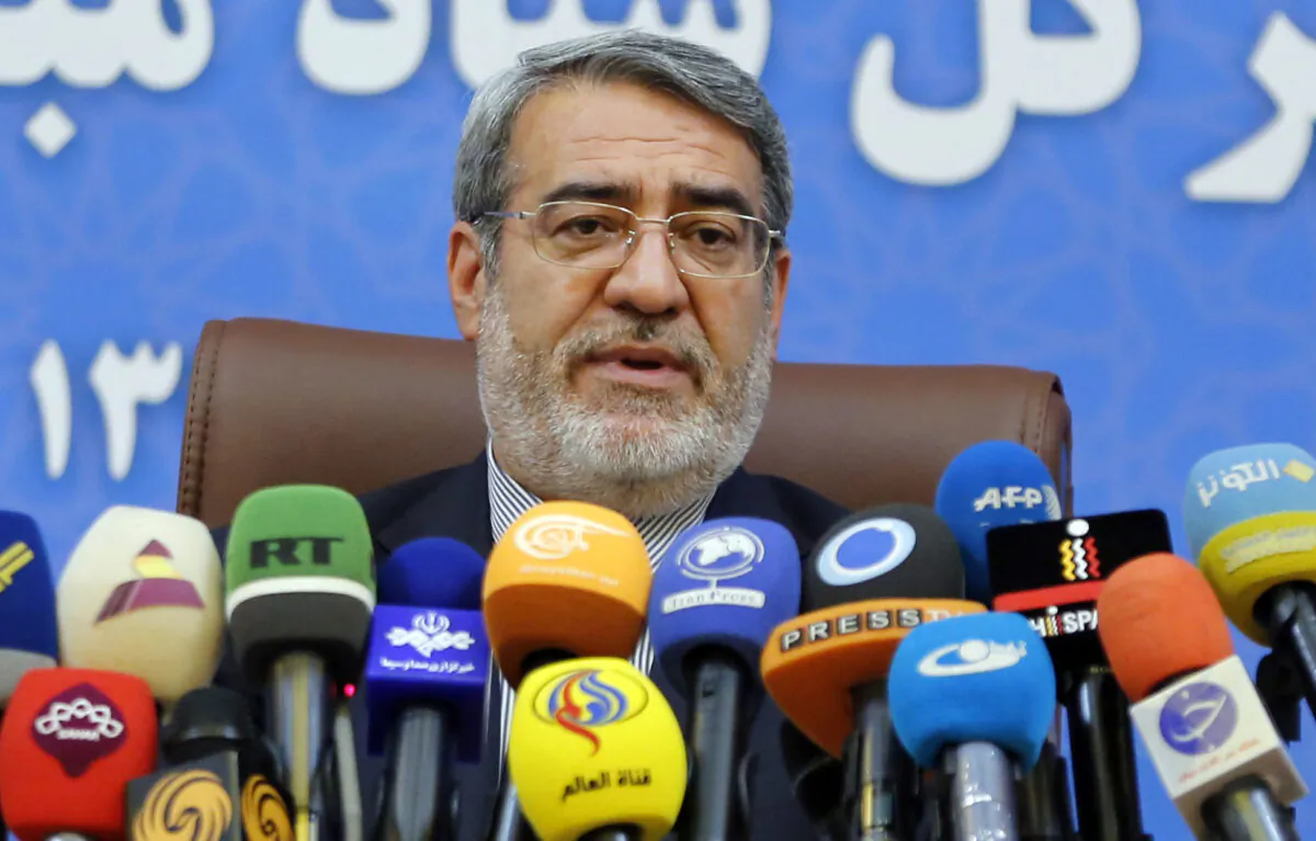 Iran's Interior Minister Abdolreza Rahmani Fazli speaks during a press conference in the capital Tehran, Iran, on July 1, 2018. (Atta Kenare/AFP/Getty Images)