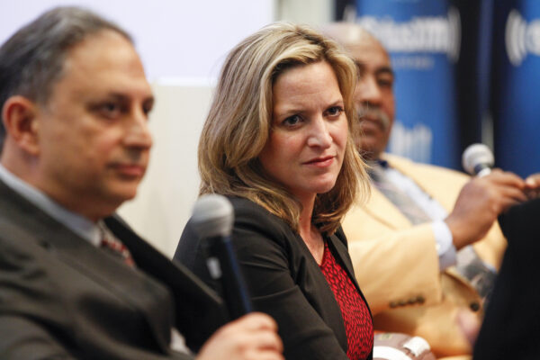 Cyrus Mehri, Jocelyn Benson and Willie Lanier