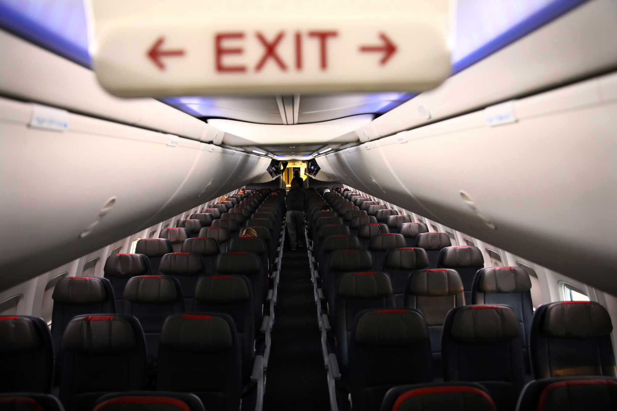 empty rows on airplane
