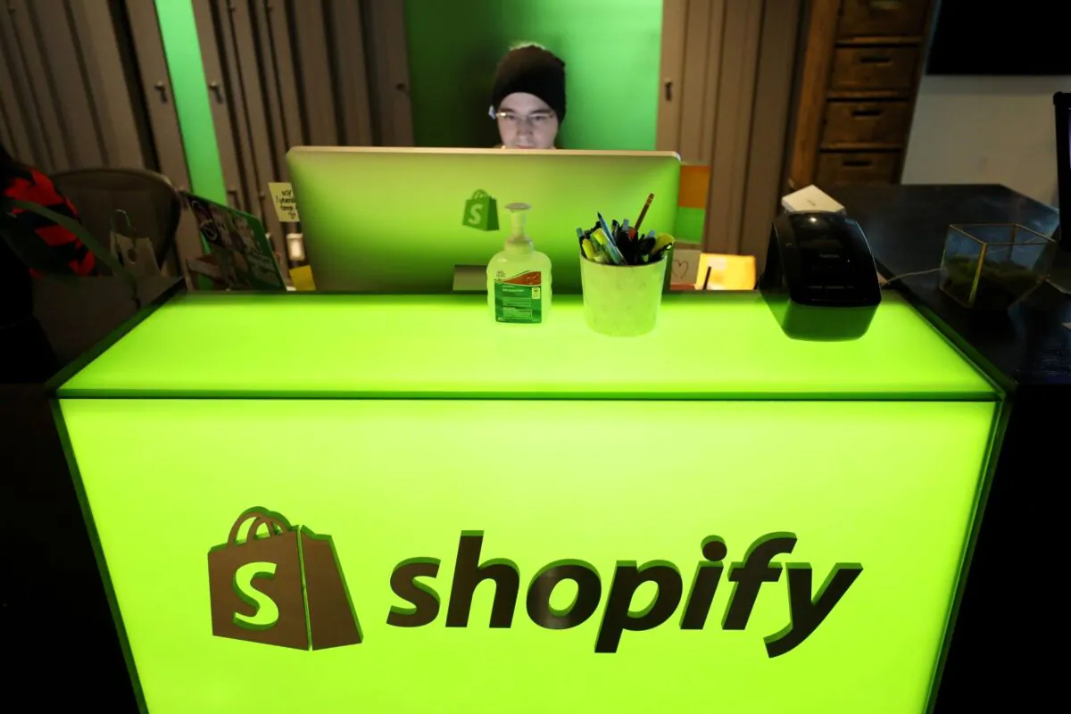 An employee works at Shopify's headquarters in Ottawa, Ontario, Canada, on Oct. 22, 2018. (Chris Wattie/Reuters)