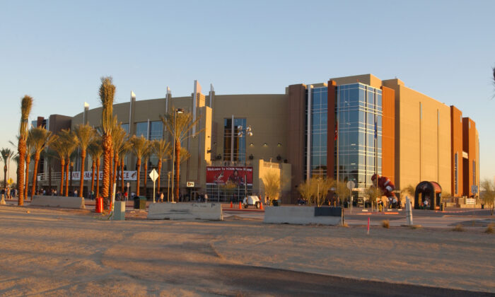 Exterior view of the Glendale Arena, home of the Phoenix Coyotes and located in the Westgate Entertainment District in Glendale, Arizona. (Barry Gossage/Getty Images)