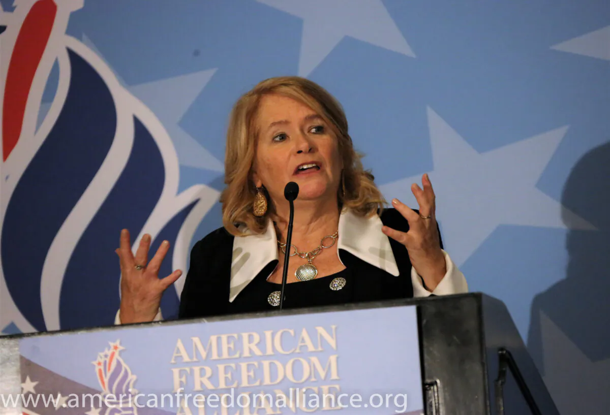 Karen Siegemund at last year's American Freedom Alliance conference. (Courtesy of Karen Siegeund)