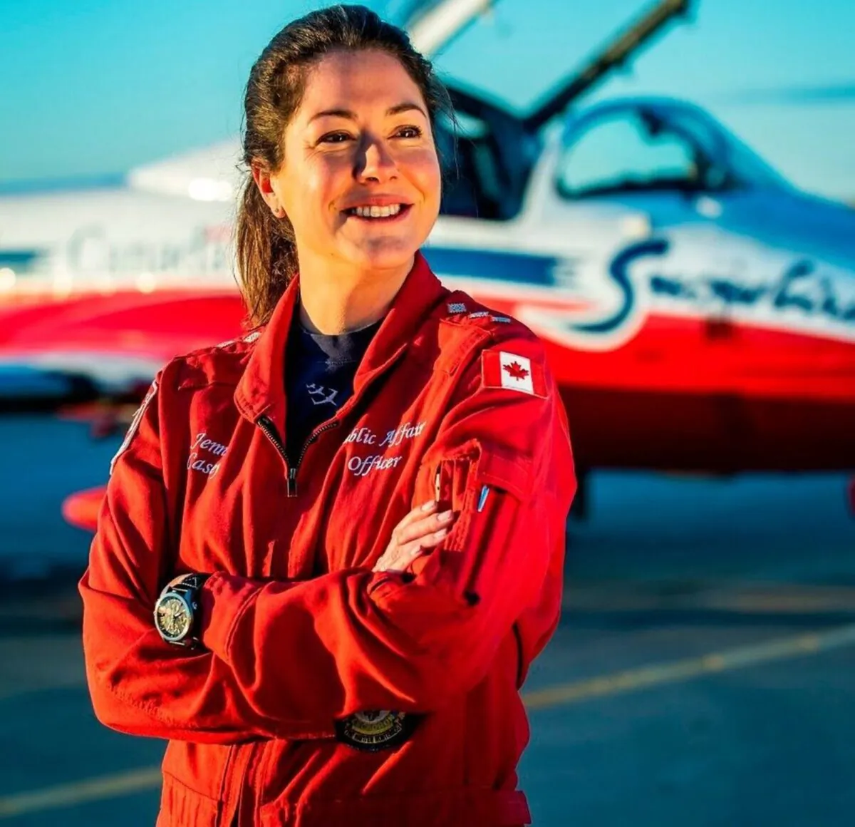 In this undated photo Capt. Jennifer Casey poses for a photo.  (Royal Canadian Air Force via AP)