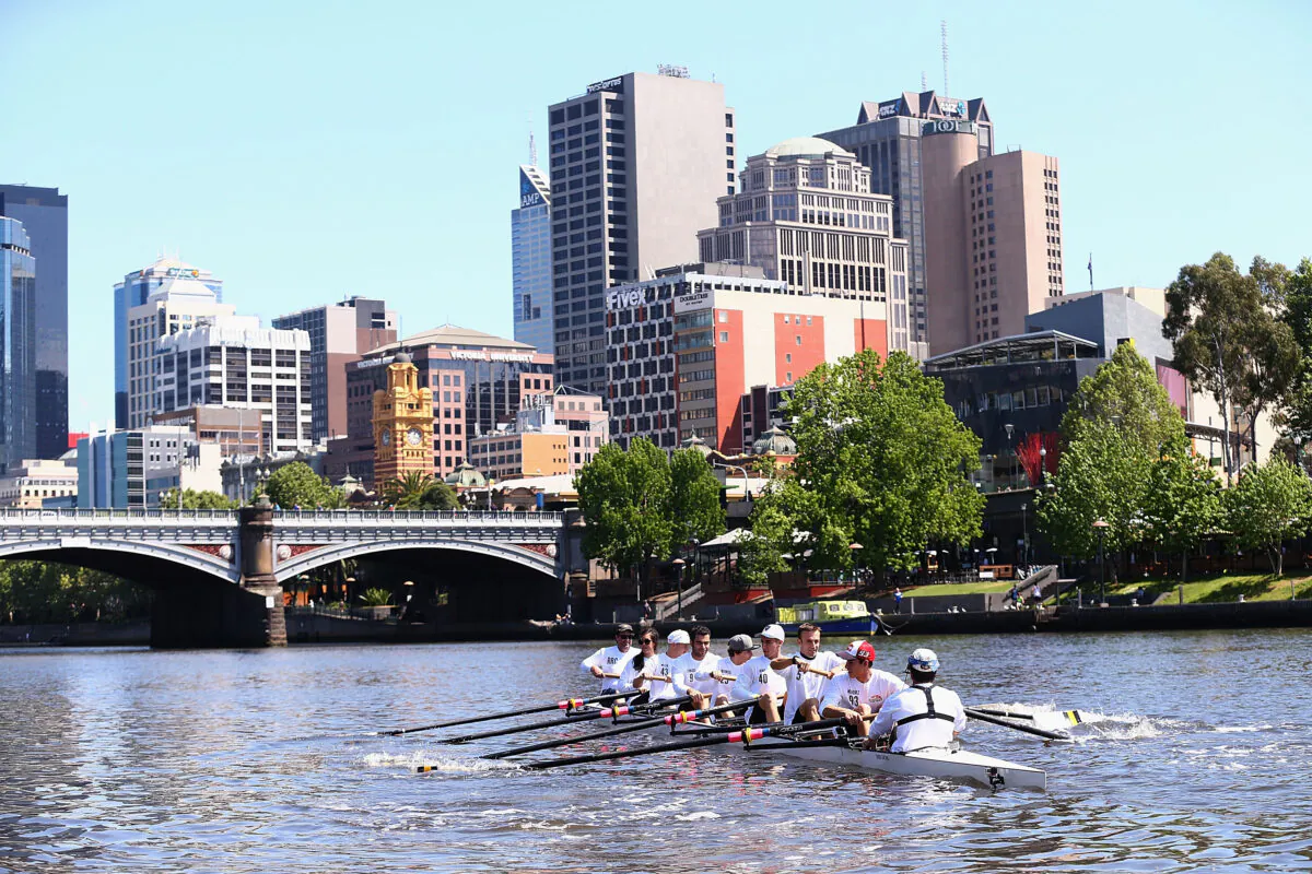 Riders take part in a rowing lesson at Richmond Rowing Club on October 14, 2015 in Melbourne, Australia.  (Robert Prezioso/Getty Images)