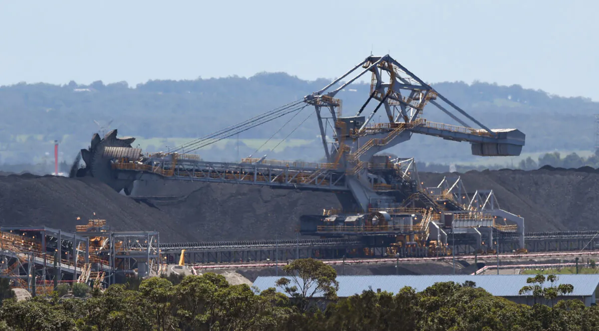 Part of the coal operations at the Port of Newcastle, NSW, Australia on Nov. 18, 2015. (William West/Getty Images)