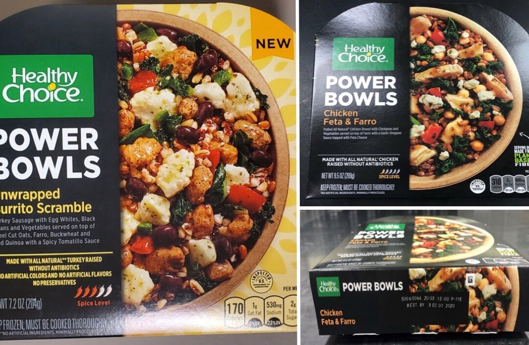 Some sample labels of Conagra Brands food products subject to a recall, on May 22, 2020. (USDA/FSIS)