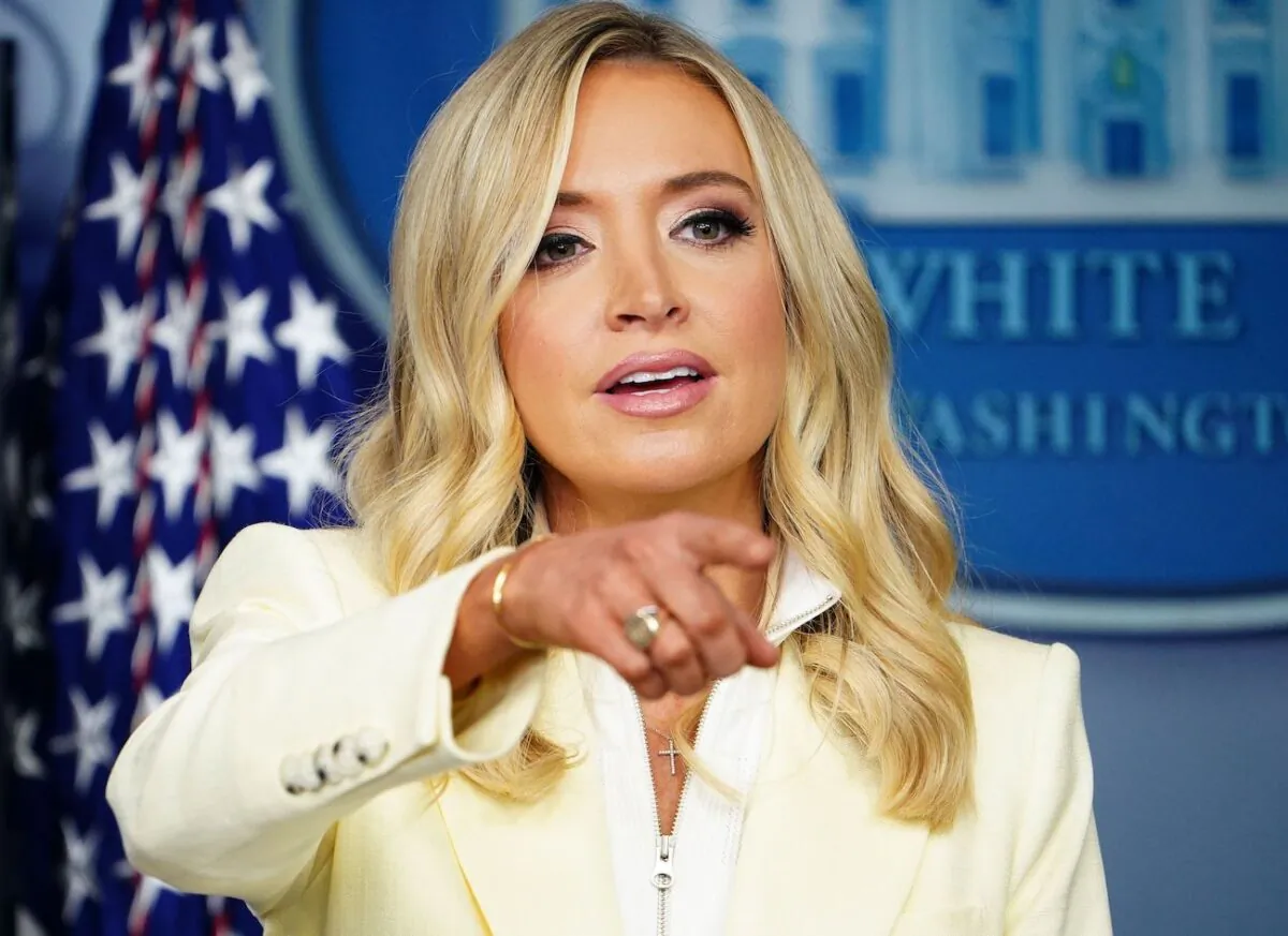 White House Press Secretary Kayleigh McEnany speaks to the press in the Brady Briefing Room of the White House in Washington on May 22, 2020. (Mandel Ngan/AFP via Getty Images)