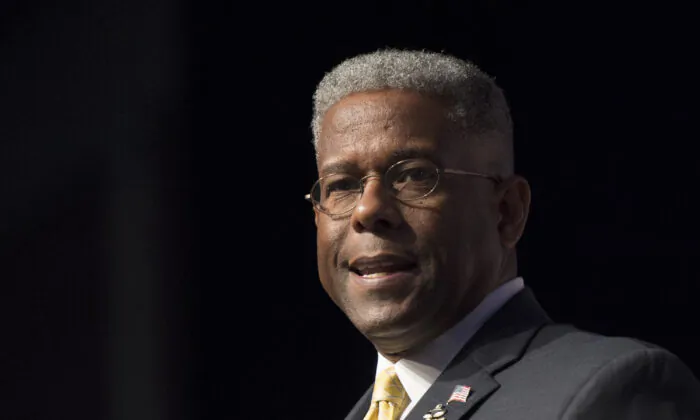 Former congressman and retired Lt. Col. Allen West speaks during Faith and Freedom Coalition's Road to Majority event in Washington on June 19, 2014. (Molly Riley/AP Photo)