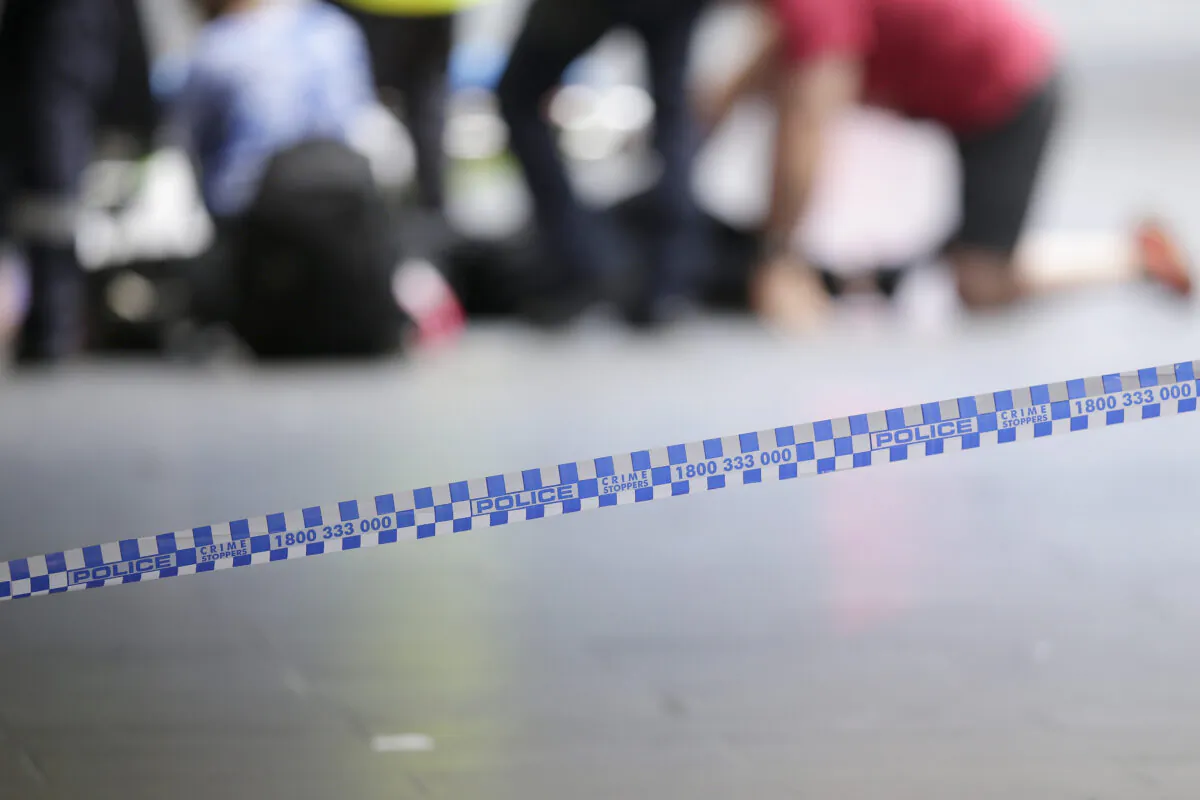 Police cordon off a crime scene in Melbourne, Australia. (Darrian Traynor/Getty Images)