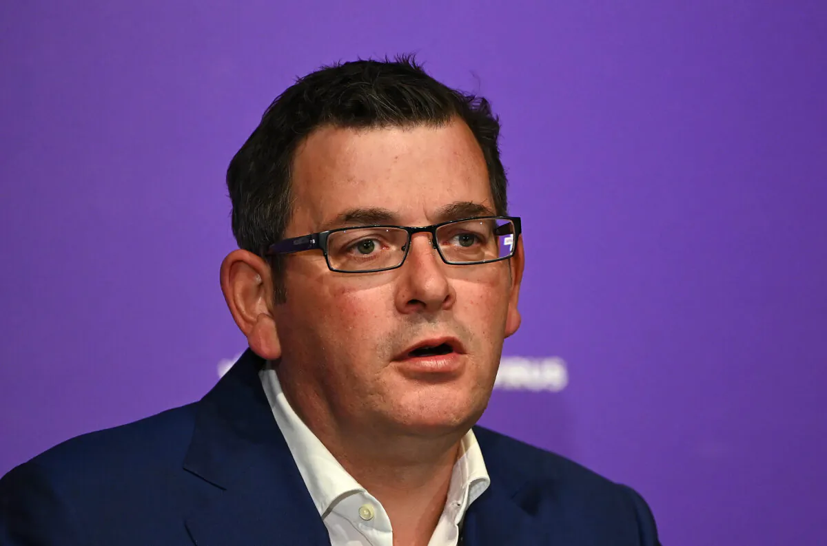Victorian premier Daniel Andrews speaks to the media on May 11, 2020 in Melbourne, Australia. (Quinn Rooney/Getty Images)