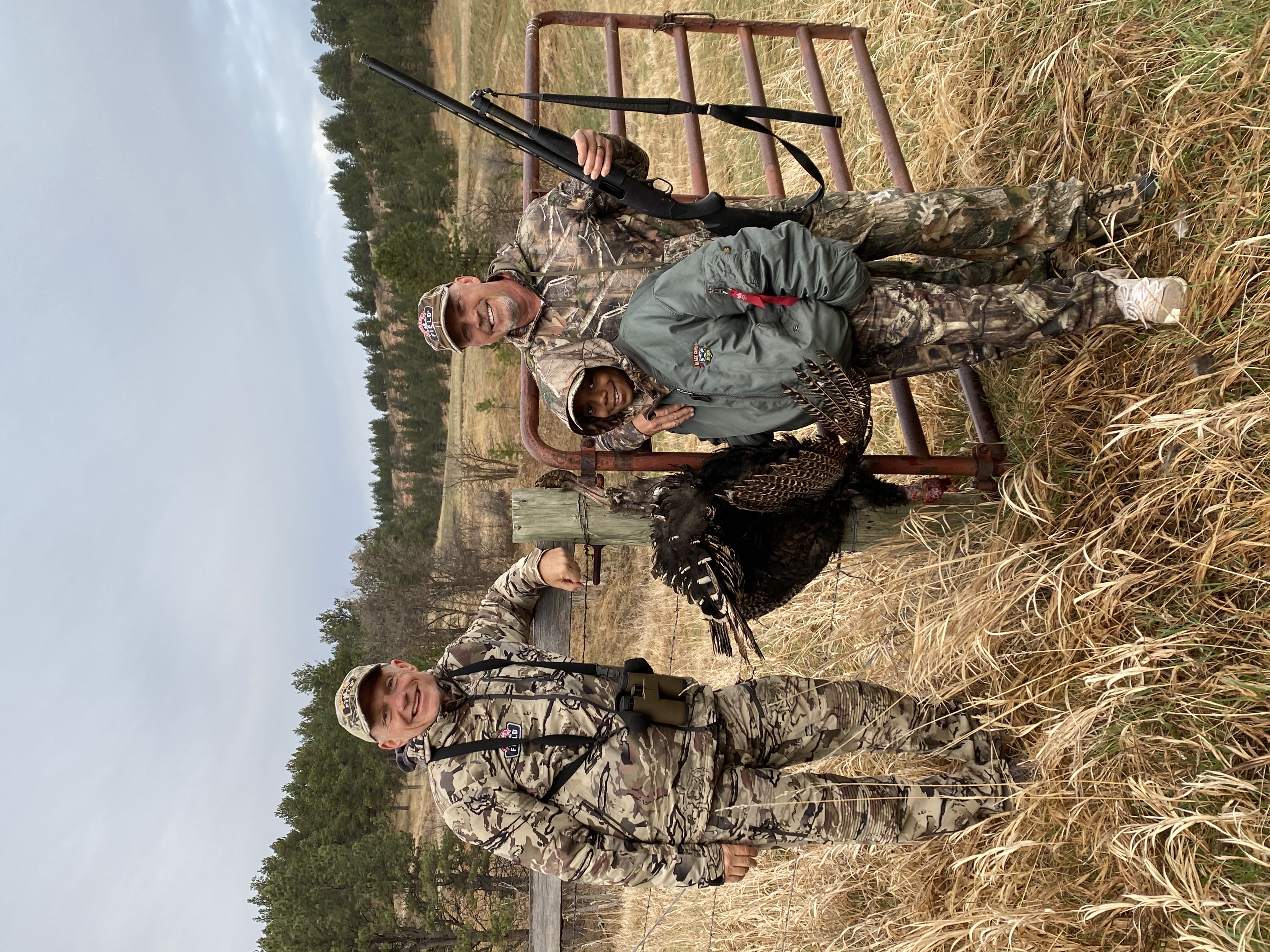 boy and men hunting
