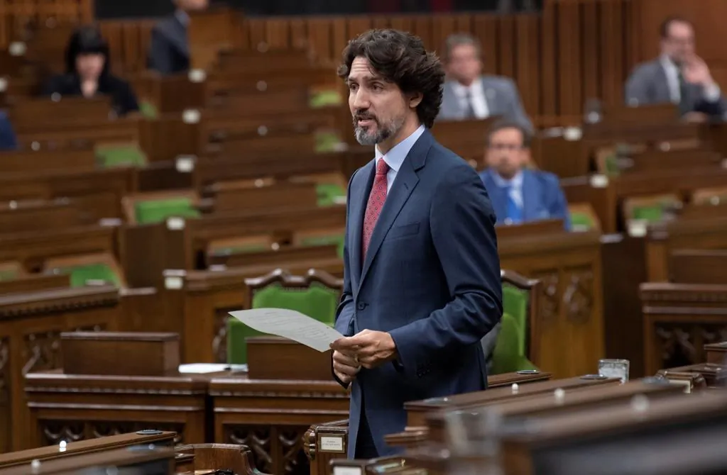 Prime Minister Justin Trudeau responds to a question during Question Period in the House of Commons on Parliament Hill Tuesday May 26, 2020 in Ottawa. THE CANADIAN PRESS/Adrian Wyld