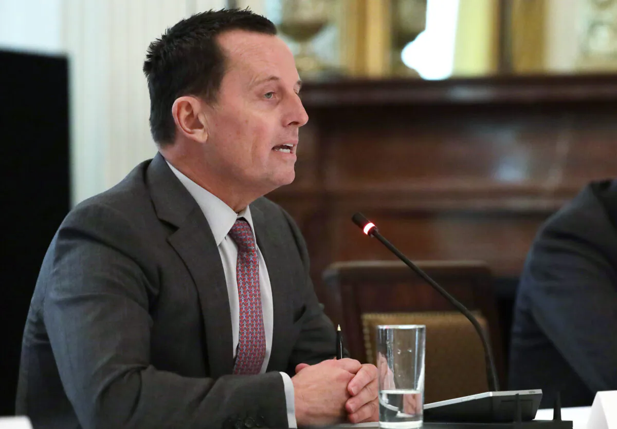 Acting Director of National Intelligence Richard Grenell speaks during a cabinet meeting in the East Room of the White House in Washington on May 19, 2020. (Alex Wong/Getty Images)
