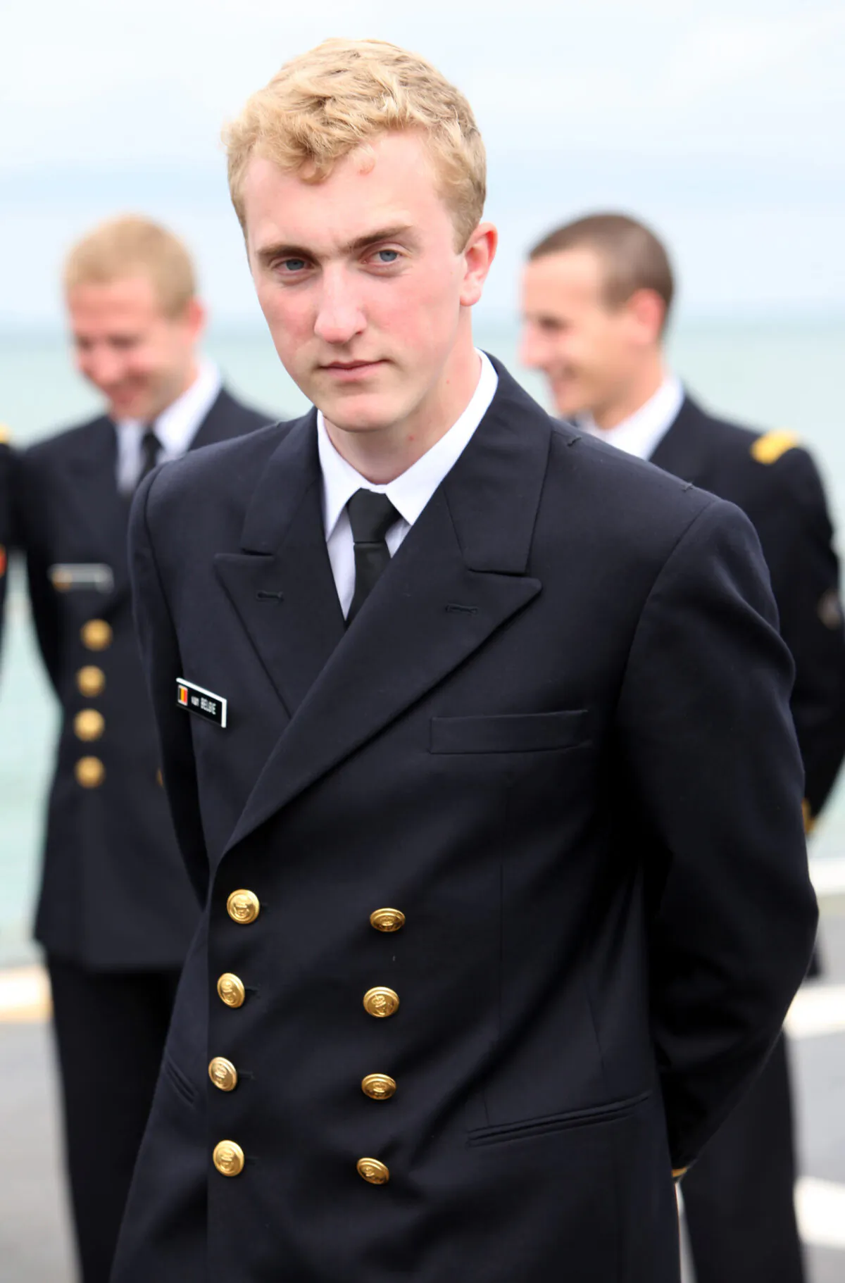 Prince Joachim of Belgium on the ship GODETIA on his Promotion Day to the rank of officer of the Belgian Navy in Brugge, Belgium, on July 29, 2011. (Mark Renders/Getty Images)