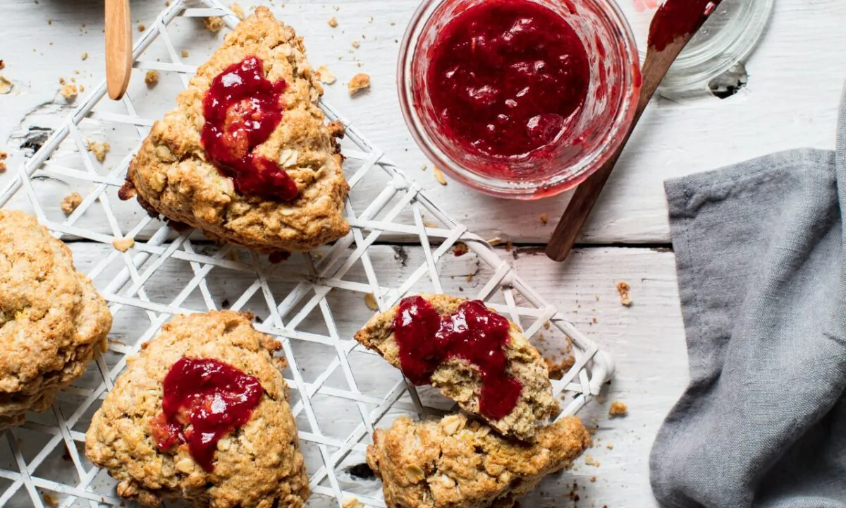 Strawberry jam is "the most popular jam hands down. It brings up a lot of nostalgia," writes Jordan Champagne. She dresses hers up with lavender. (Erin Scott)