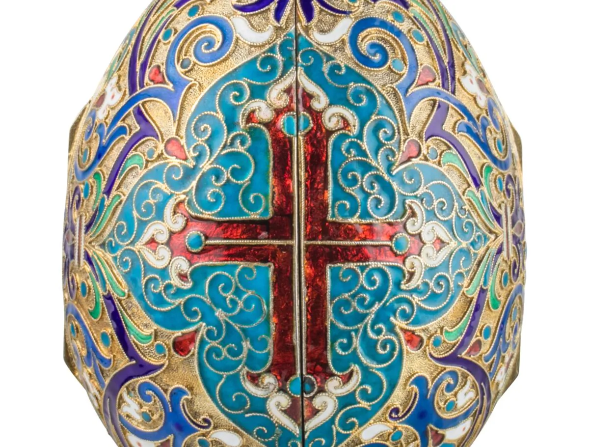 Icon of the Resurrection, before 1899, by the firm of Mikhail Ivanov, Moscow. Oil on zinc, gilded silver, enamel. Private collection, New York, N.Y. (Museum of Russian Icons)
