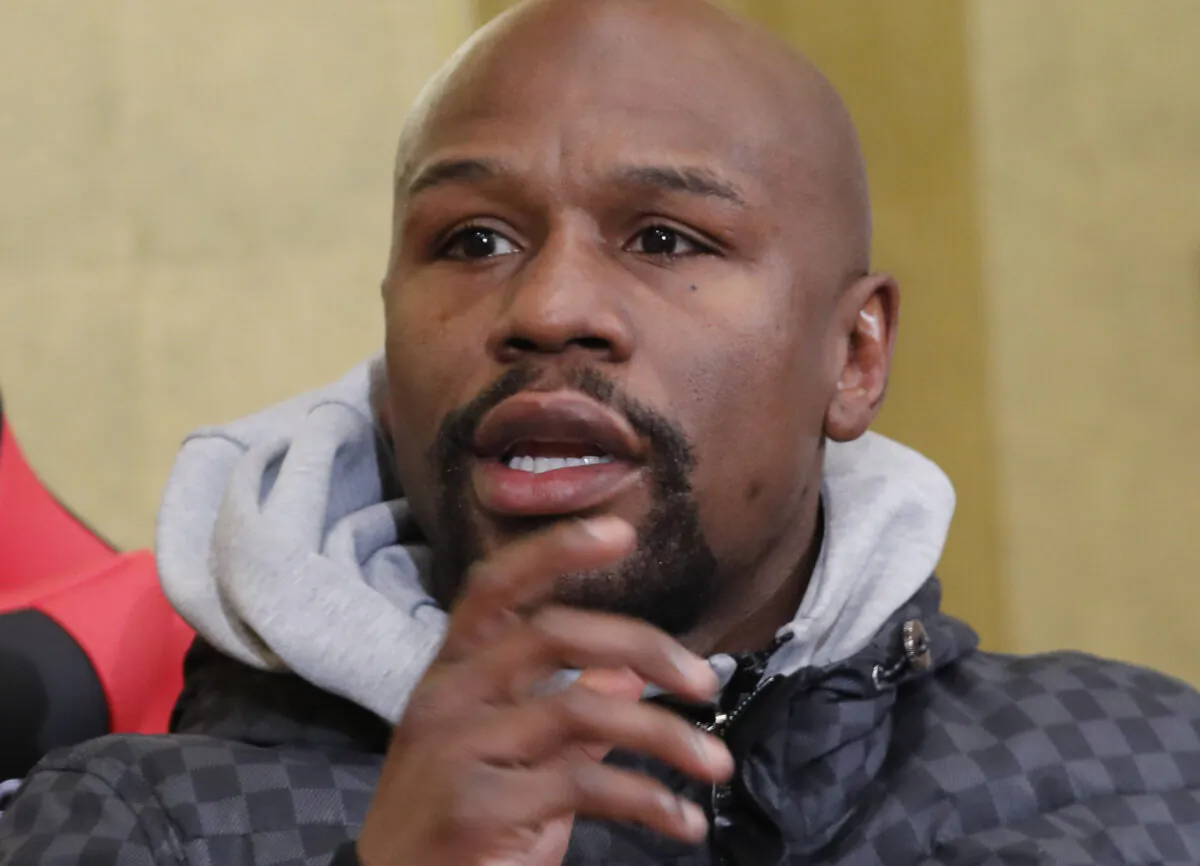 In this file photo, Floyd Mayweather Jr. speaks during a news conference in Tokyo, on Dec. 29, 2018. (Eugene Hoshiko/AP Photo)
