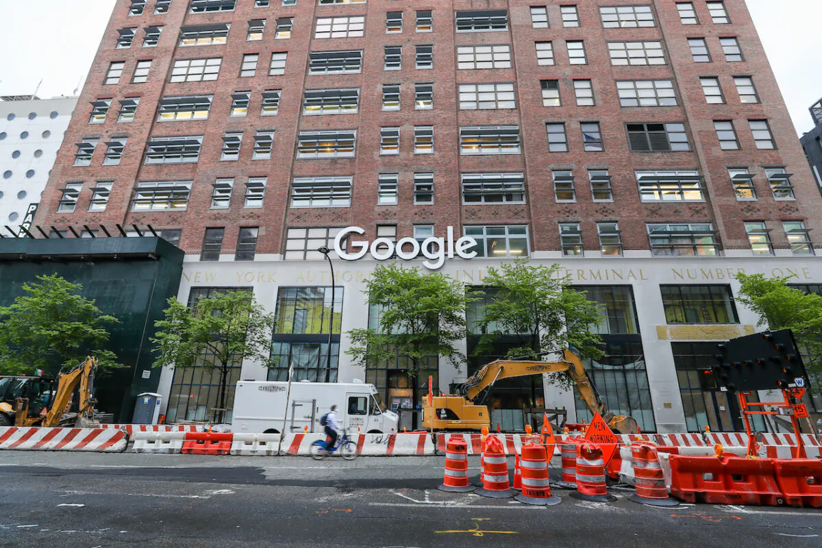 Google building in New York City on April 24, 2020. (Arturo Holmes/Getty Images)