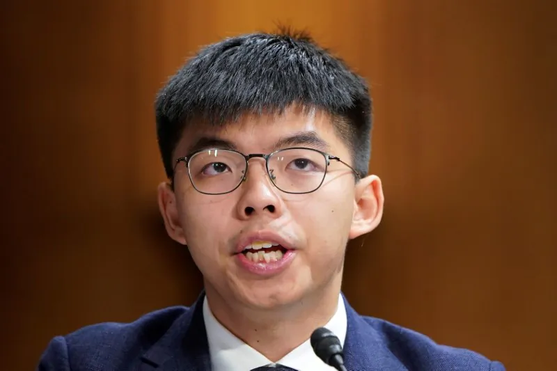 In this file photo, Joshua Wong, secretary-general of Hong Kong's pro-democracy Demosisto party and leader of the "Umbrella Movement," testifies at a Congressional-Executive Commission on China (CECC) hearing on Capitol Hill in Washington, on Sept. 17, 2019. (Joshua Roberts/Reuters)