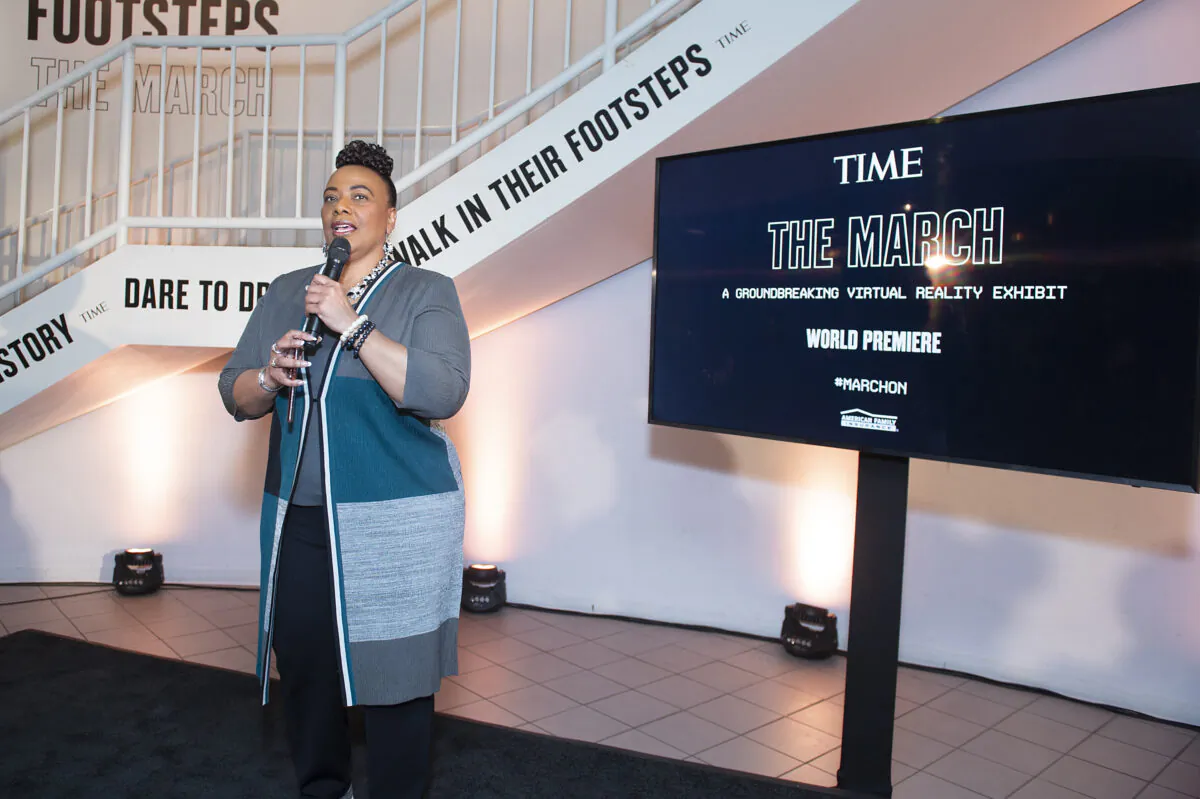 Bernice King attends the TIME Launch Event for The March VR Exhibit at the DuSable Museum in Chicago on Feb. 26, 2020. (Daniel Boczarski/Getty Images for TIME)