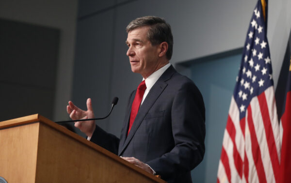 North Carolina Gov. Roy Cooper speaks