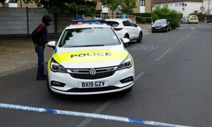 A police car in London on June 4, 2020. (John Sibley/Reuters) 
