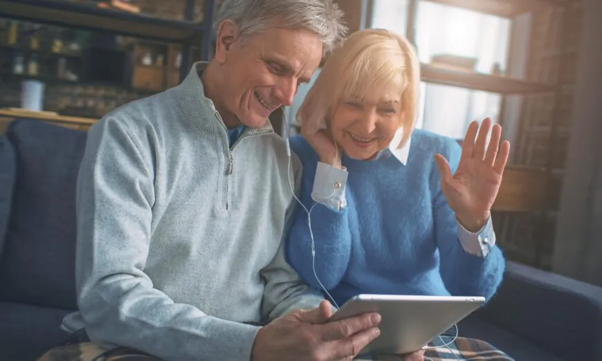 Many grandparents are doing their best to stay connected with grandchildren through video conferencing and phone calls, but these technologies are shallow replacements for real contact. (Estrada Anton/Shutterstock)