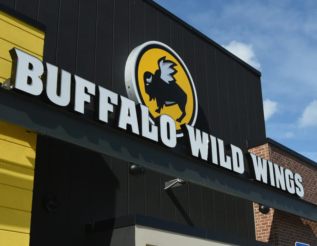 Buffalo Wild Wings exterior in Jacksonville, Fla., on Feb. 1, 2018. (Rick Diamond/Getty Images for Buffalo Wild Wings)