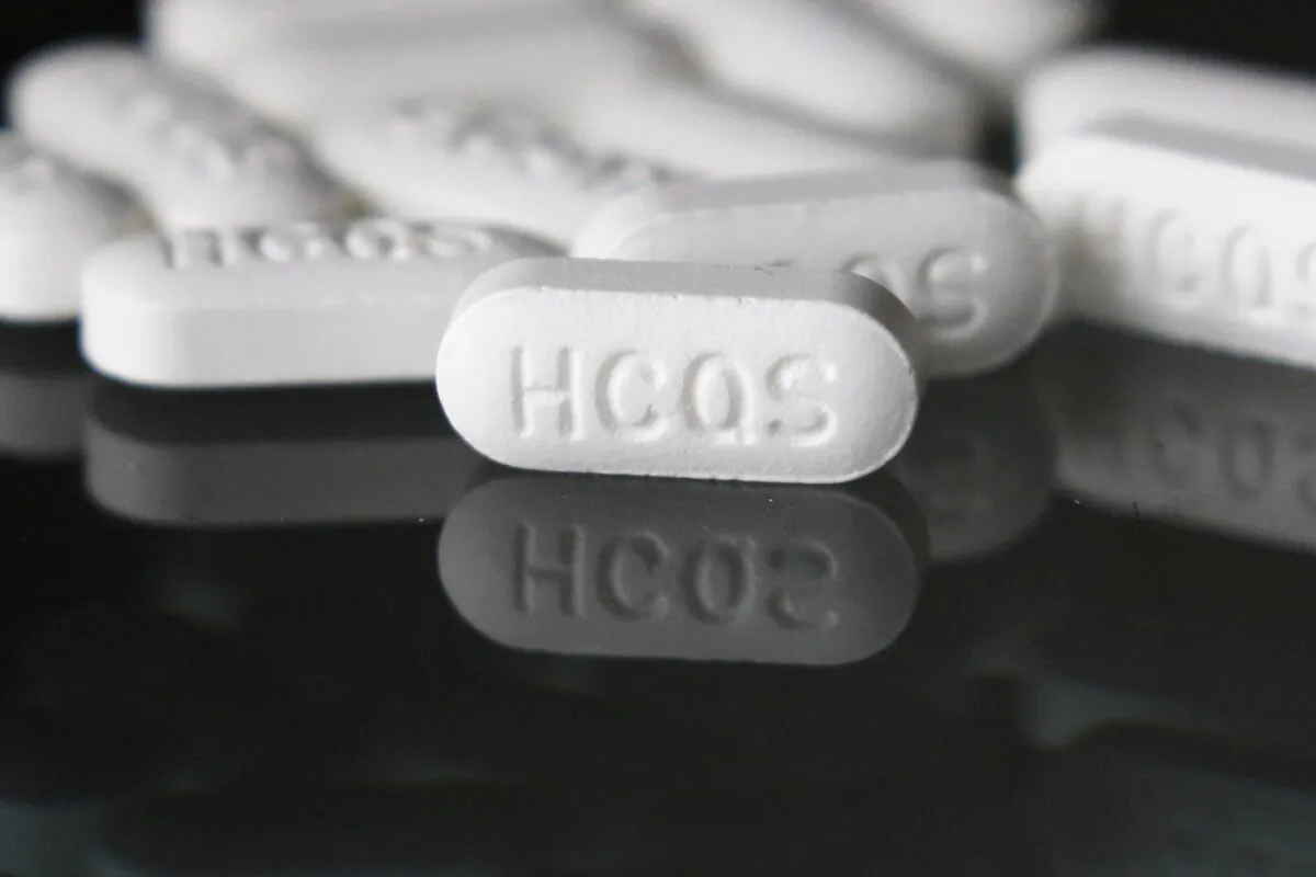 An arrangement of hydroxychloroquine pills in Las Vegas, Nev., on April 6, 2020. (John Locher/AP Photo)