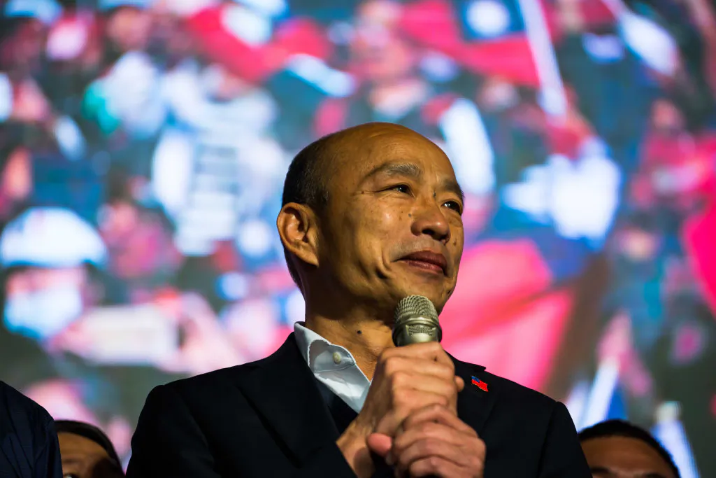 Han Kuo-yu speaks during a rally in Kaohsiung, Taiwan, on Jan. 11, 2020.  (Billy H.C. Kwok/Getty Images)