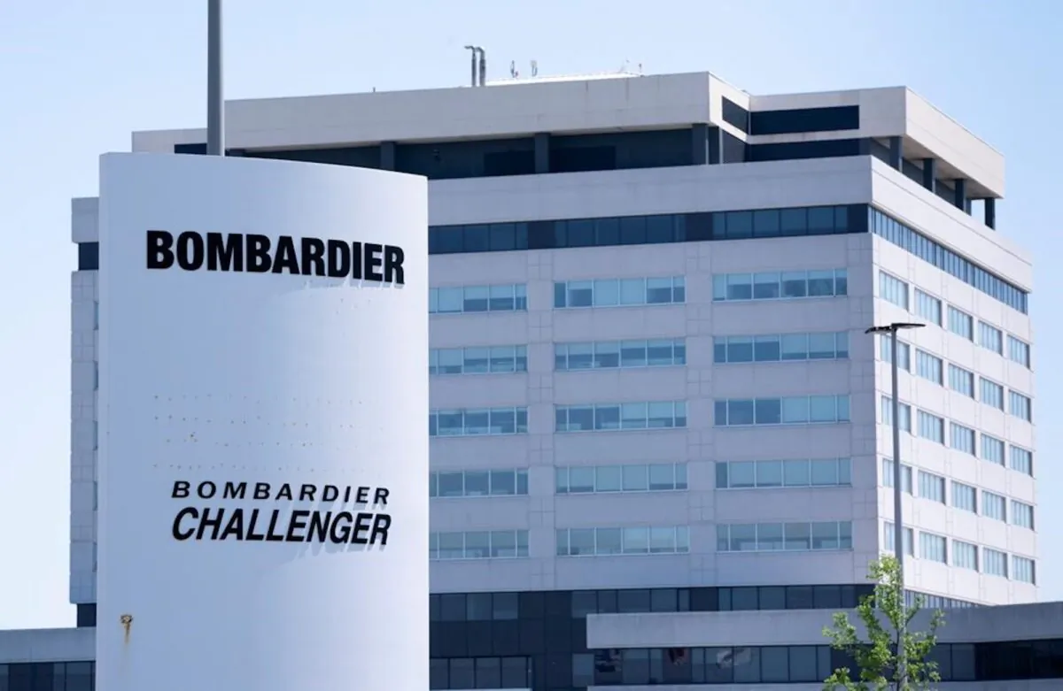 A Bombardier plant is seen in Montreal on June 5, 2020. (Paul Chiasson/The Canadian Press)