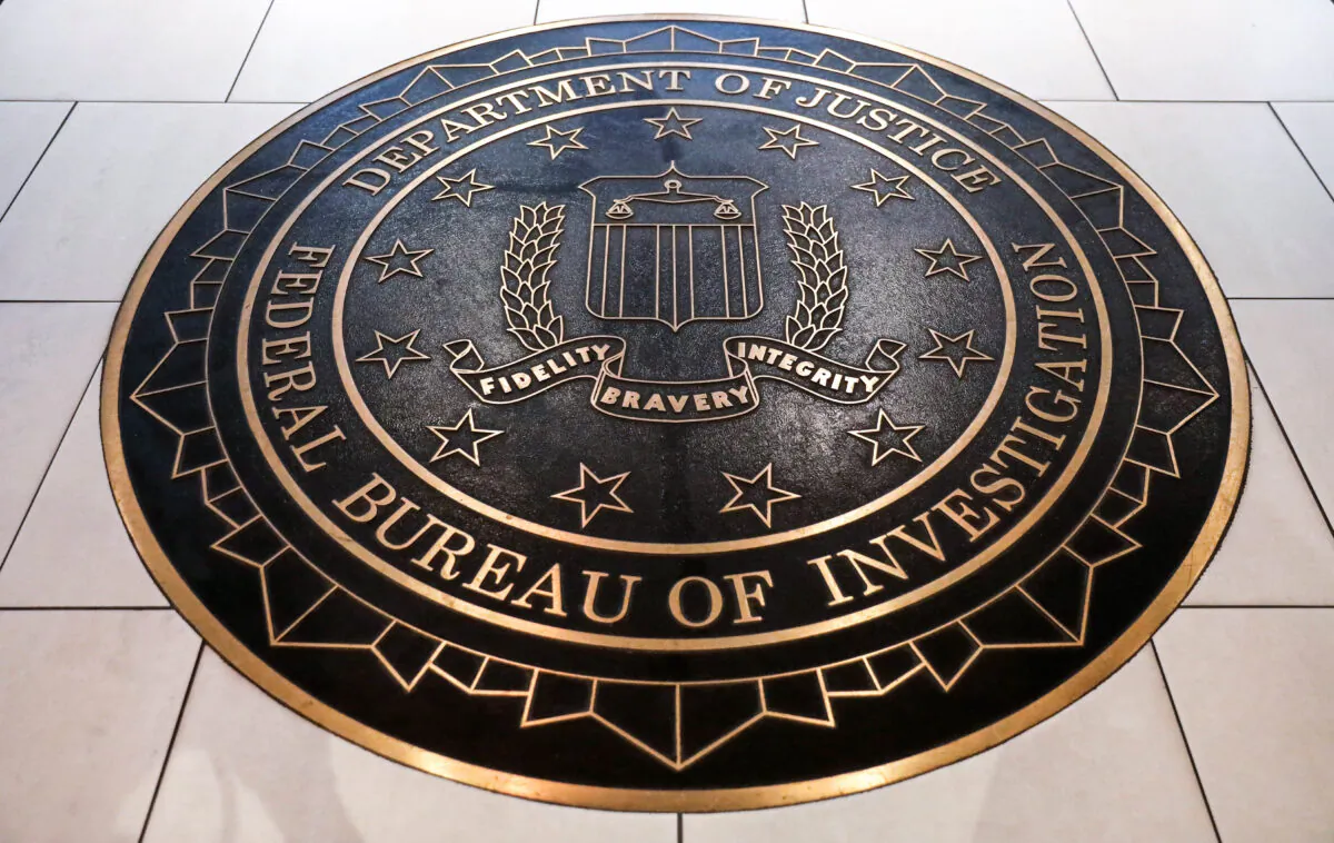 The Federal Bureau of Investigation (FBI) seal at its headquarters in Washington on June 14, 2018. (Yuri Gripas/Reuters)